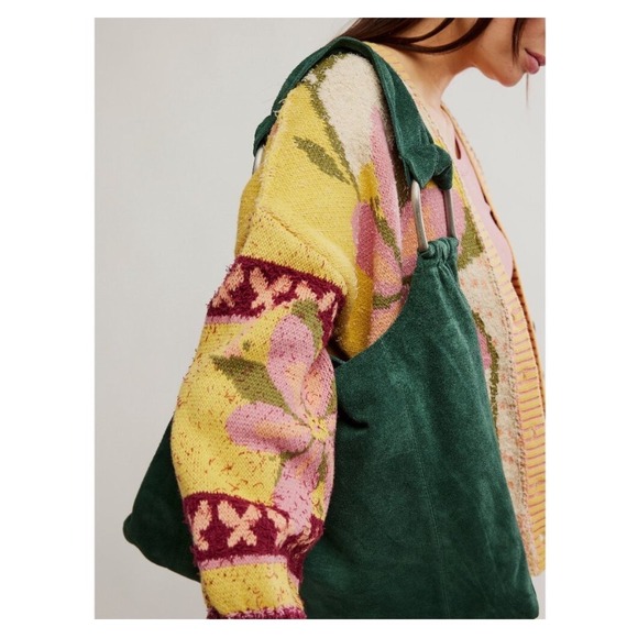 NWT Free People Bobby Slouch Tote Pine - Picture 2 of 7